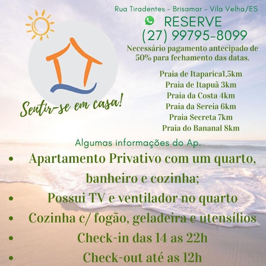 Ap 7 Inteiro Privatico C\ Wi-Fi. Sentir_Se Em Casa! Apartment Vila Velha  Exterior photo
